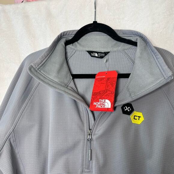 The North Face Men's Mountain Peaks Quarter Zip Fleece Gray Size Large - Picture 13 of 16
